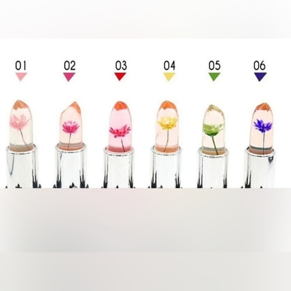 Yellow Crystal Flower Jelly Lipstick # 4 Makeup - Picture 6 of 6